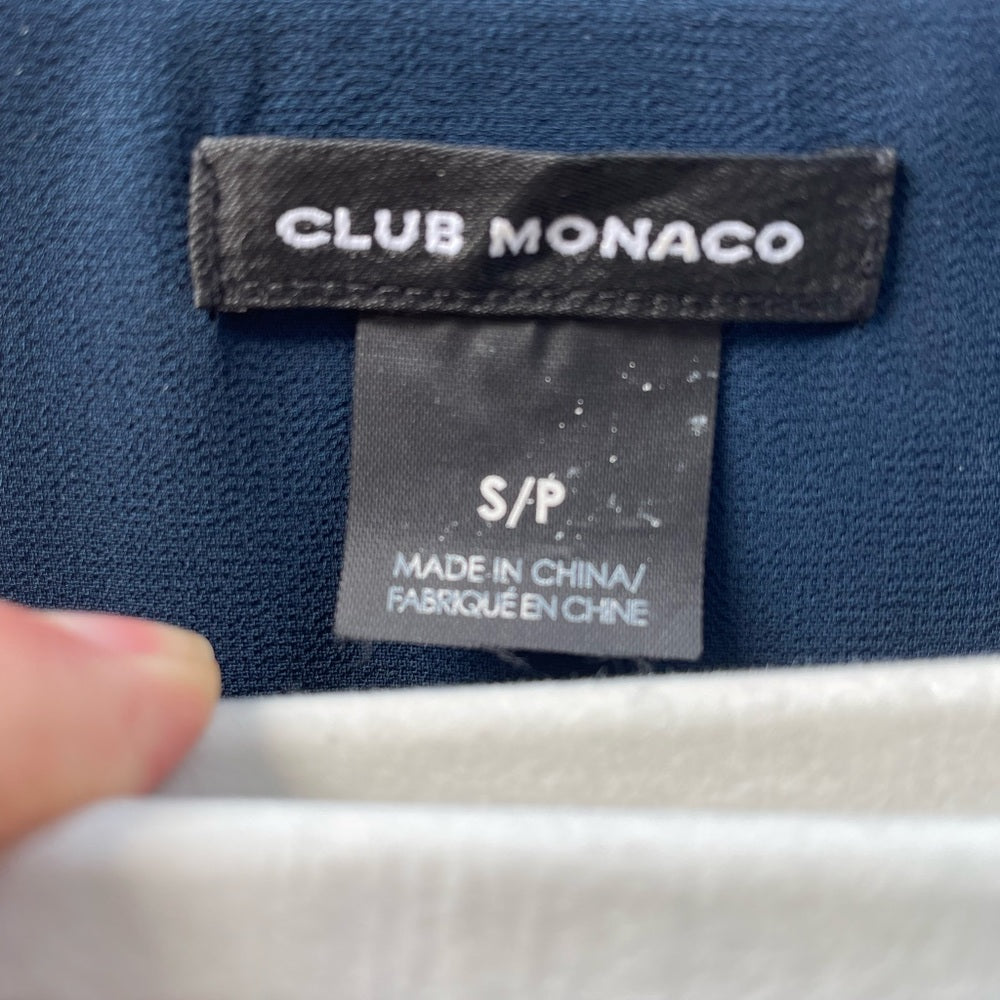Club Monaco dark teal Bell Sleeve crop blouse, Small