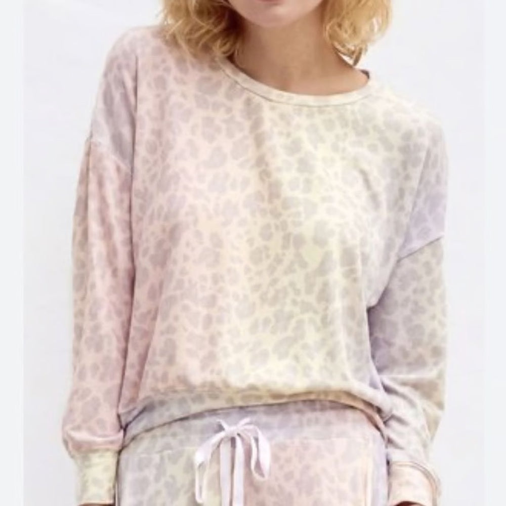 Sundry Rainbow Leopard sweatshirt, size 1 (small)