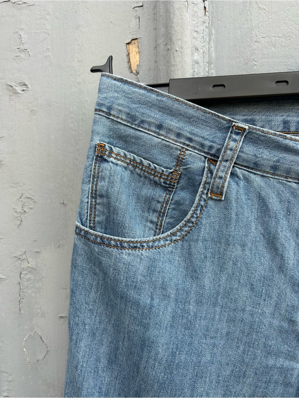 Frame Chambray Le Pixie Wide Leg, size 27