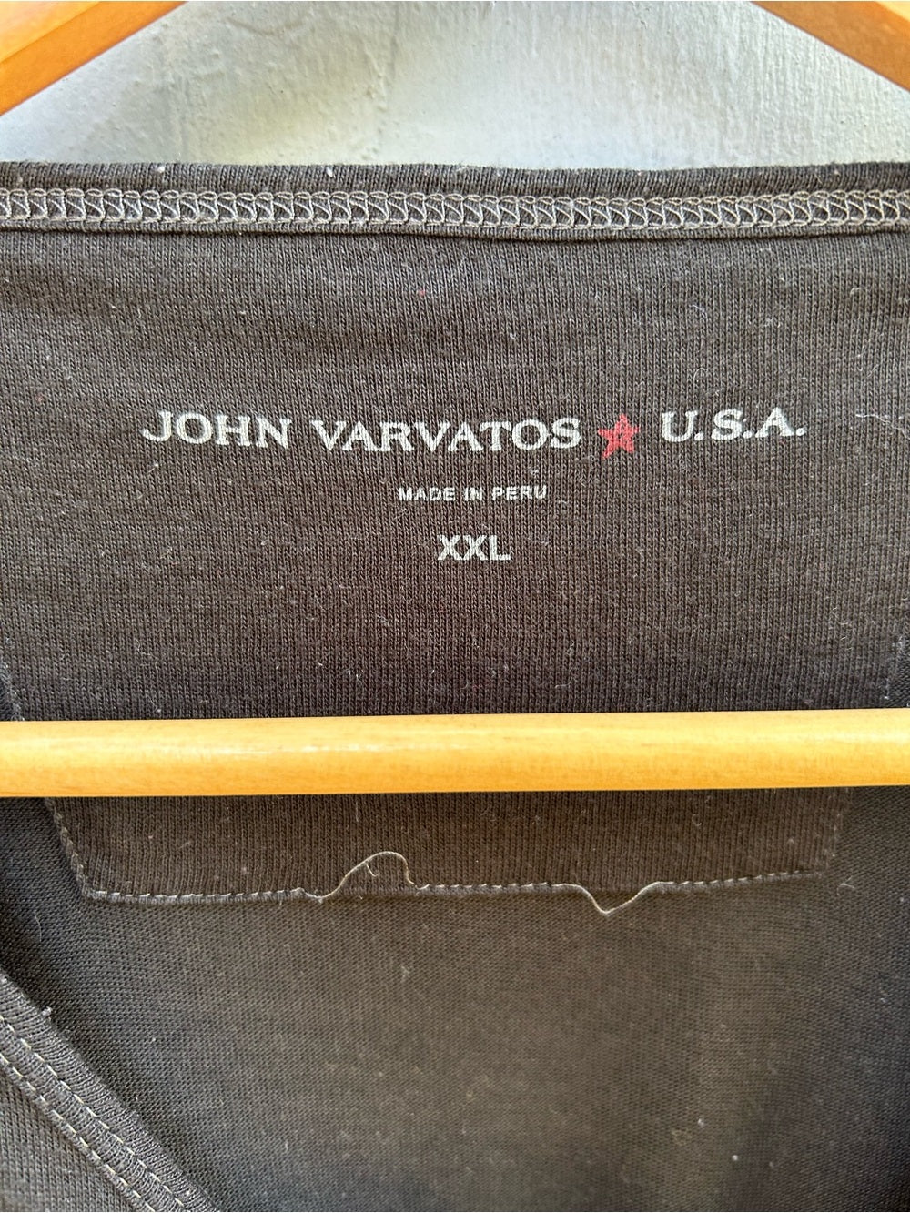 John Varvatos black long sleeve tee, size XXL