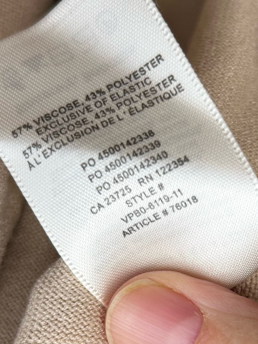 Babaton Knit Beige Rodin Lounge Pants, size XS
