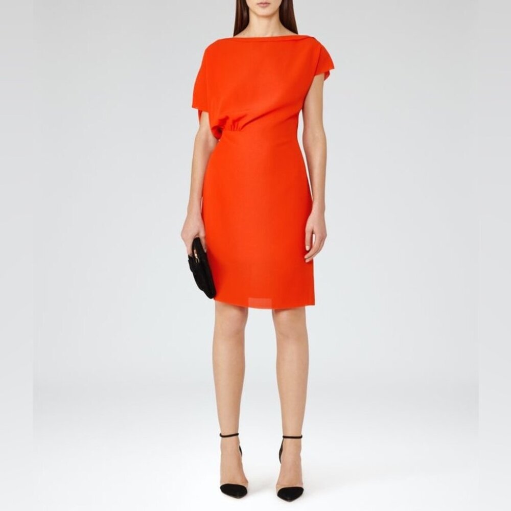 Reiss Yen Draped Laser Edge Dress, BNWT, size 4