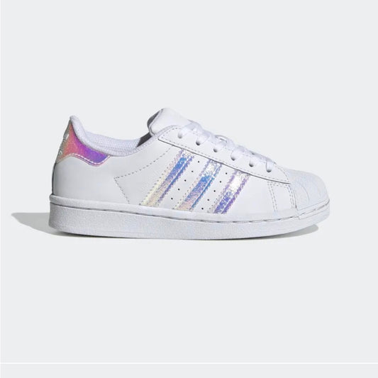 Adidas Superstar shoes with a touch of shine, size Y3 (adult 35)