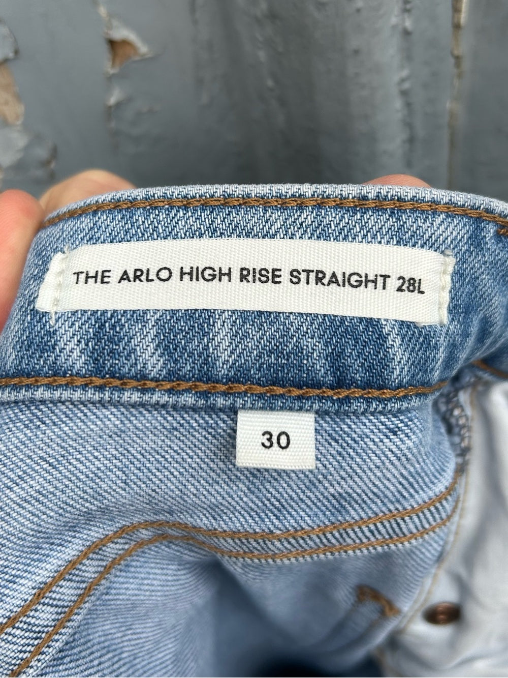 Denim Forum Arlo High Rise Straight, size 30