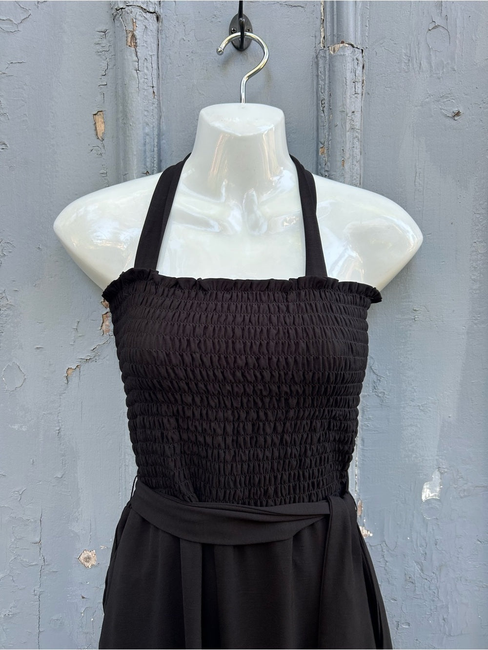 Drew black Shay smocked jumpsuit, BNWT, size s