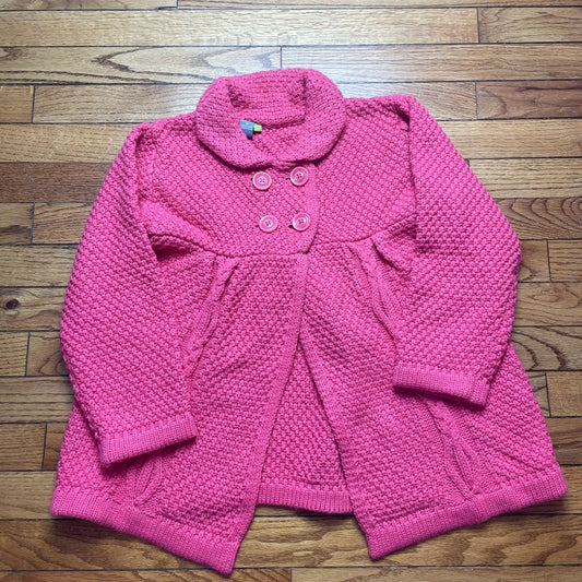 Petit Lem Pink Cable Knit Granny Cardigan, size 6