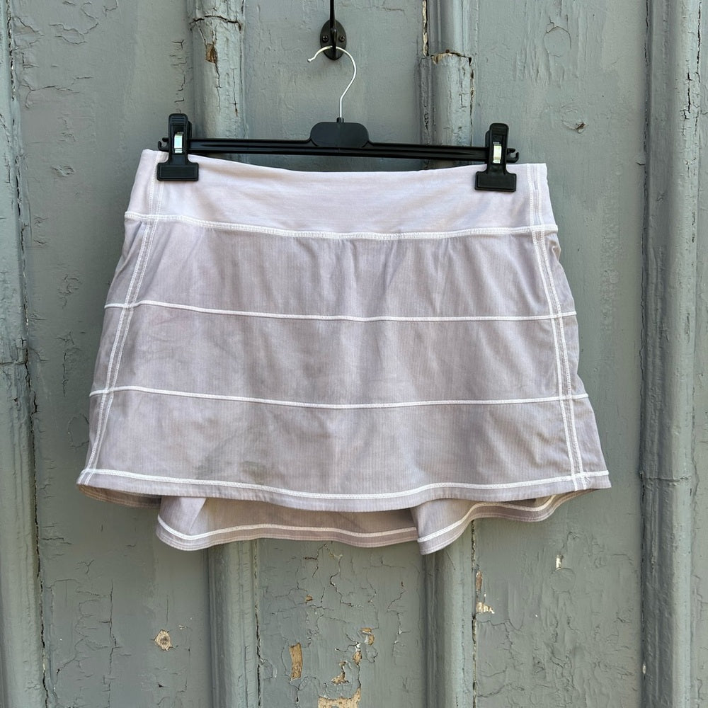 Lululemon lilac tye dye Pace Rival Skirt, size 10