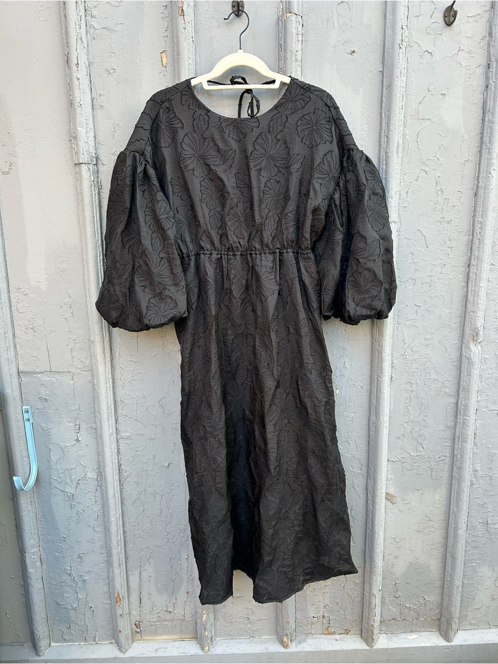 Kiki Vargas X Target Black Embroidered Puff Sleeve Dress, Small