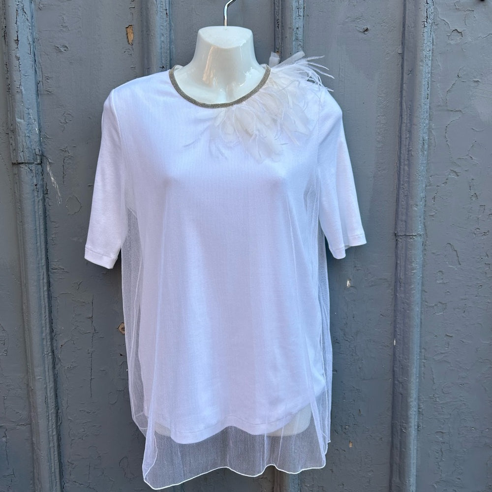 Fabiana Filippi Knit T Shirt Blouse, size 10 (fits small)