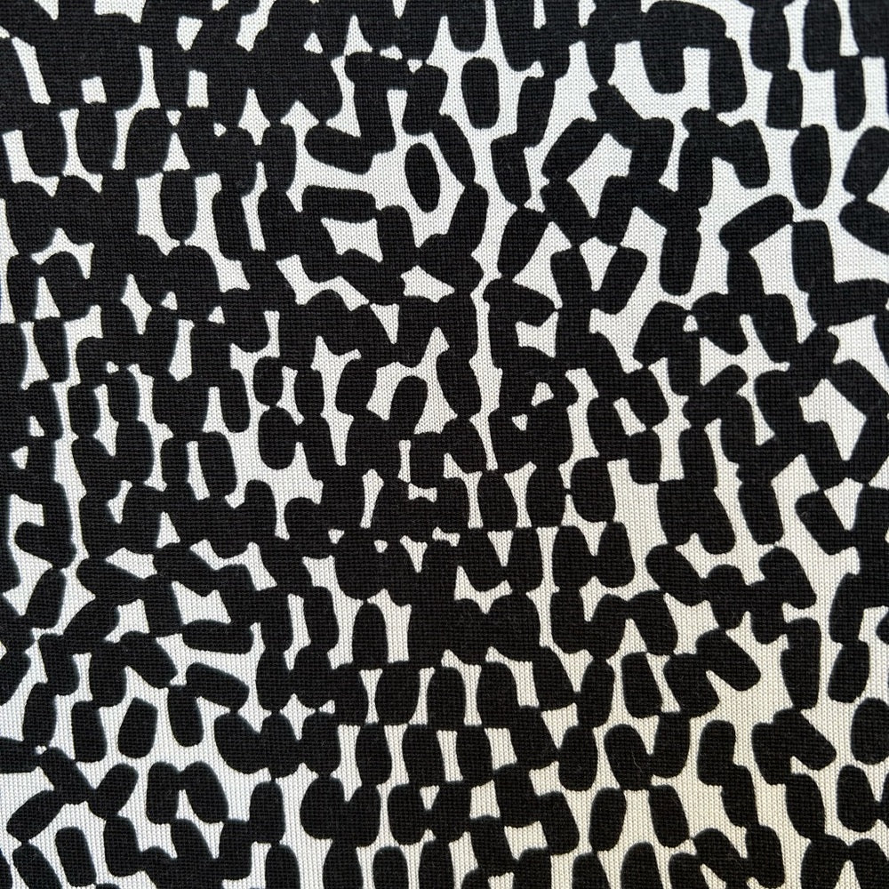 Diane Von Furstenberg Twisty Clean Black & White Silk Jersey Shift, size 4