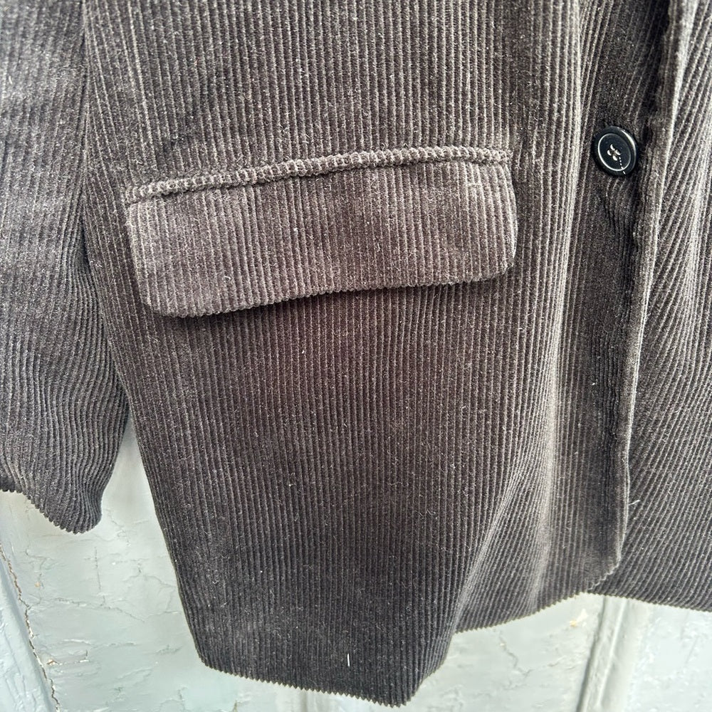 Emerson Fry Black Dylan Cord Jacket, Size Large