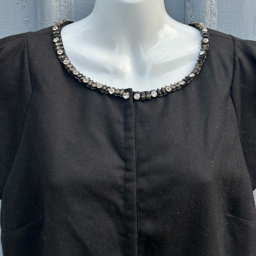 Robert Rodriguez Black Wool Short Sleeve Top 8