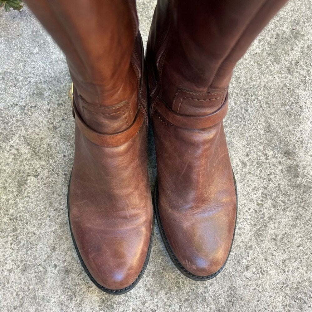 Ecco Leather Hobart Harness Style Riding Boots, size 39