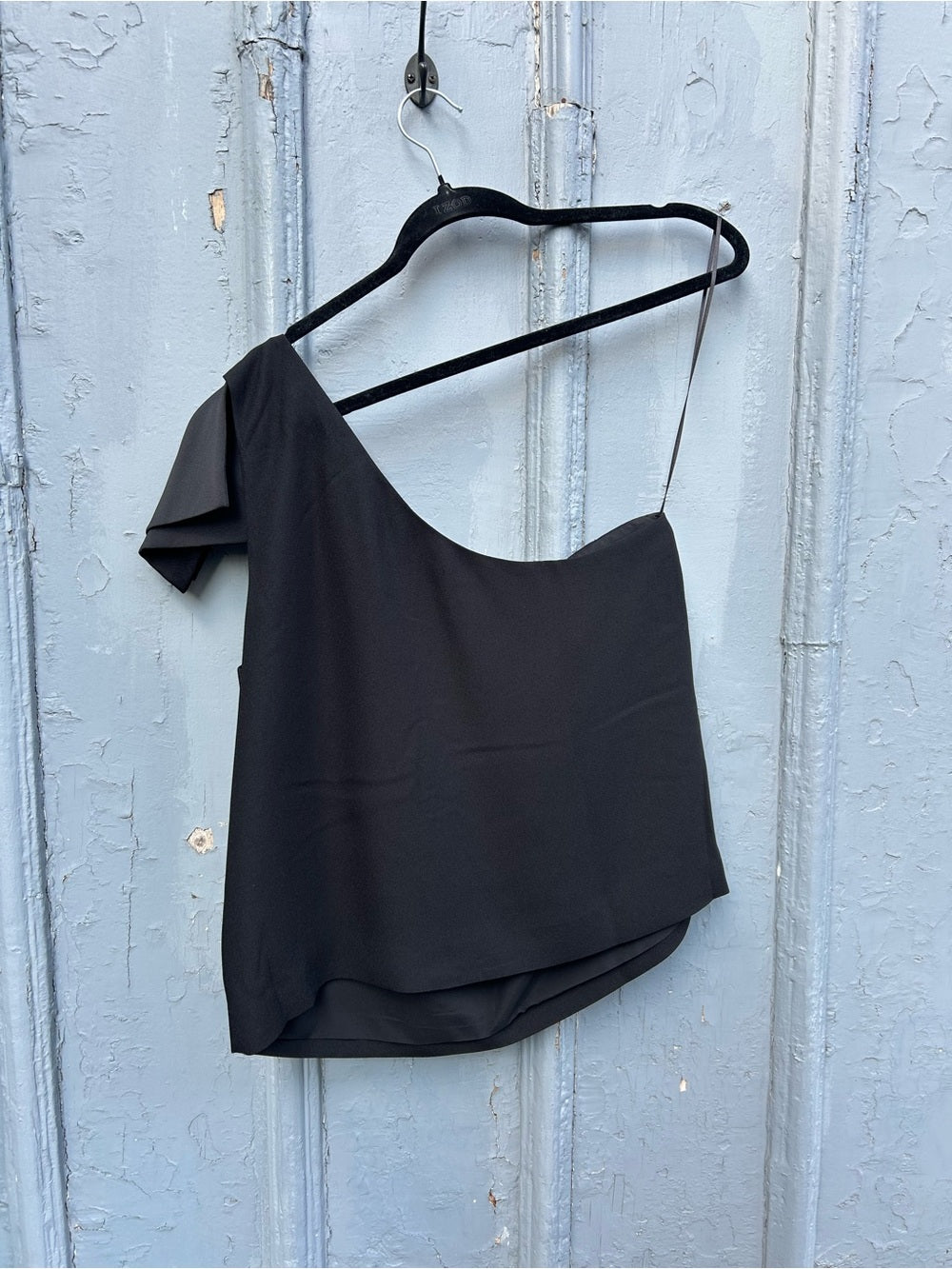Club Monaco One shoulder black blouse, size 10