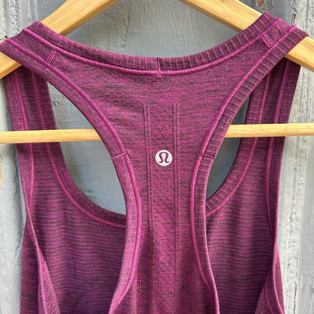 Lululemon purple swiftly tech racer back, size 4