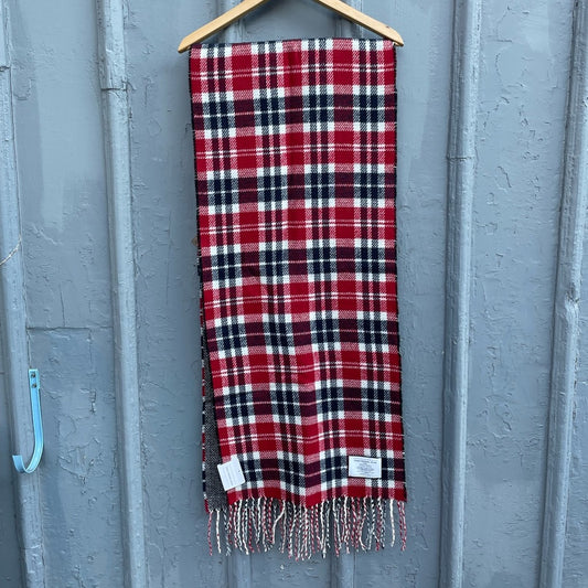 The Drake General Store Plaid/Herringbone Tassle Scarf, BNWT