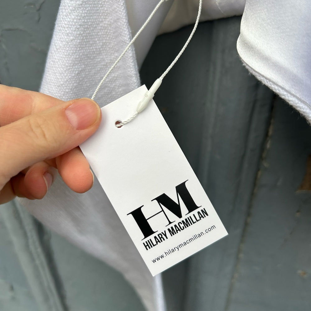 Hilary MacMillan White Linen Blend Handkerchief Tie Tank, BNWT, XL
