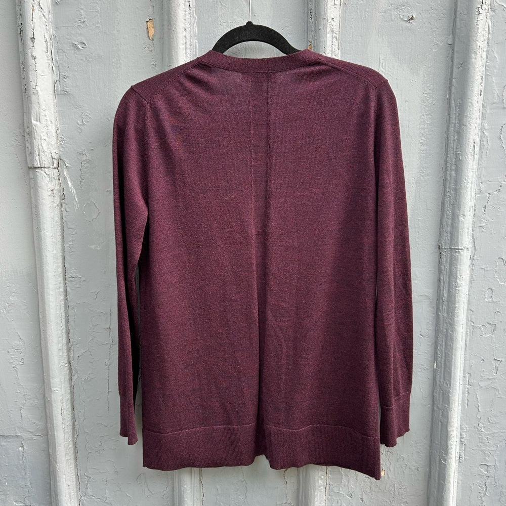 Banana Republic Burgundy Cardigan Sweater, Small