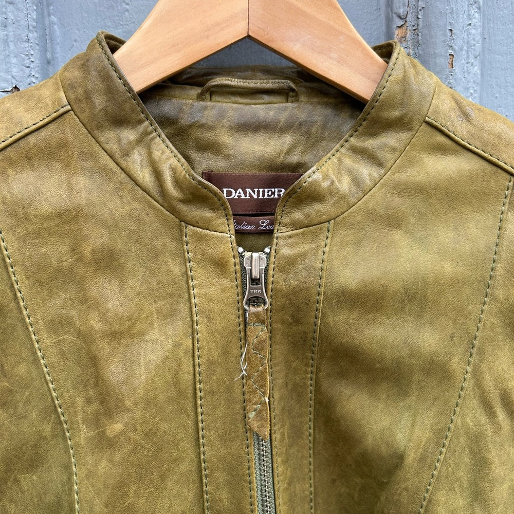 Danier tan leather moto Jacket, size xs