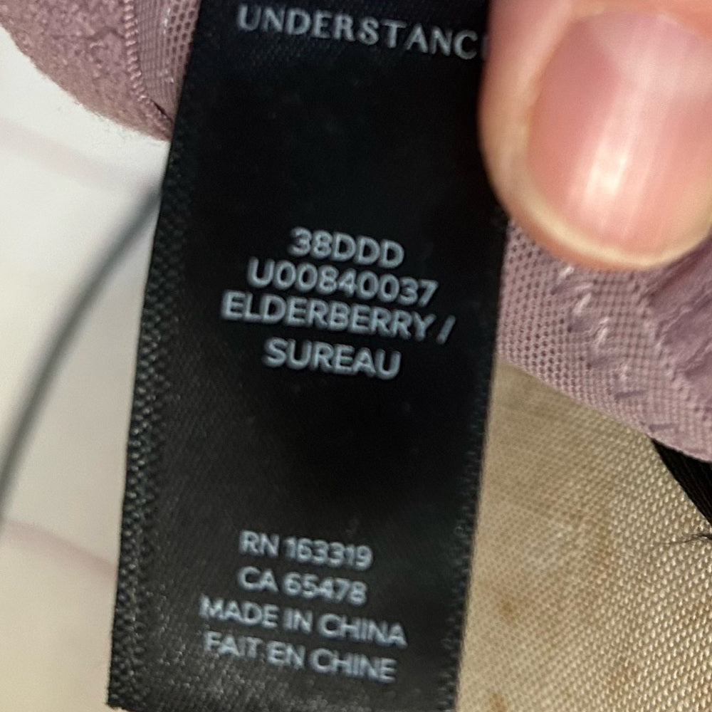 understance Iris Smooth Lace Full Coverage Bra, Size 38 DDD