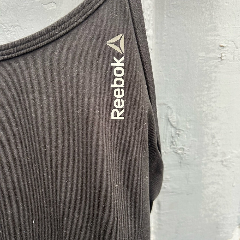 Reebok Strappy black tank, size M