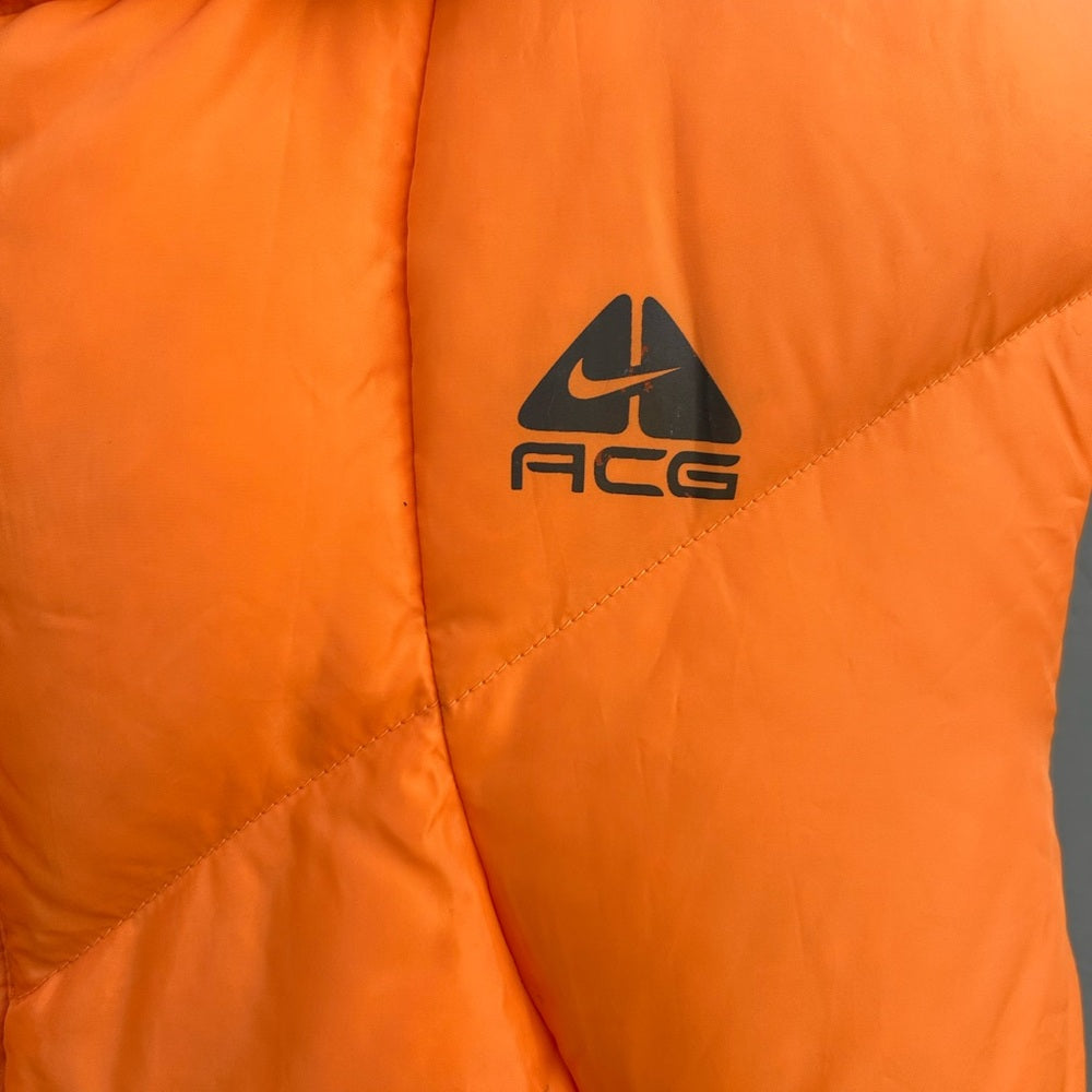 Nike ACG orange Goose Down vest, size M
