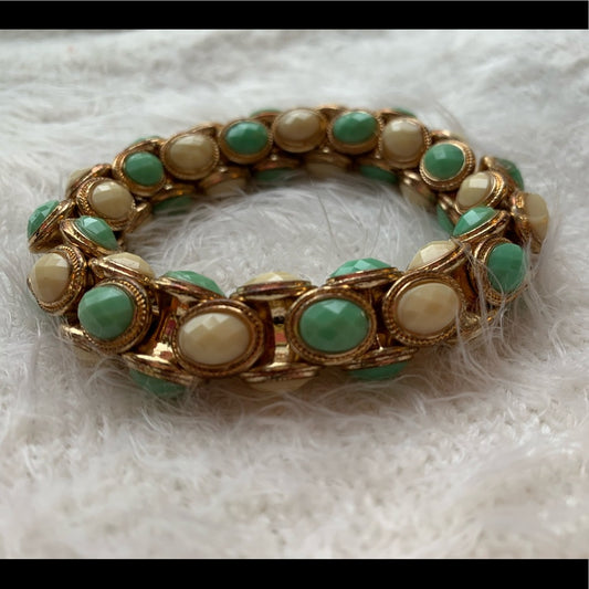 Turquoise & Cream Cabochon bracelet