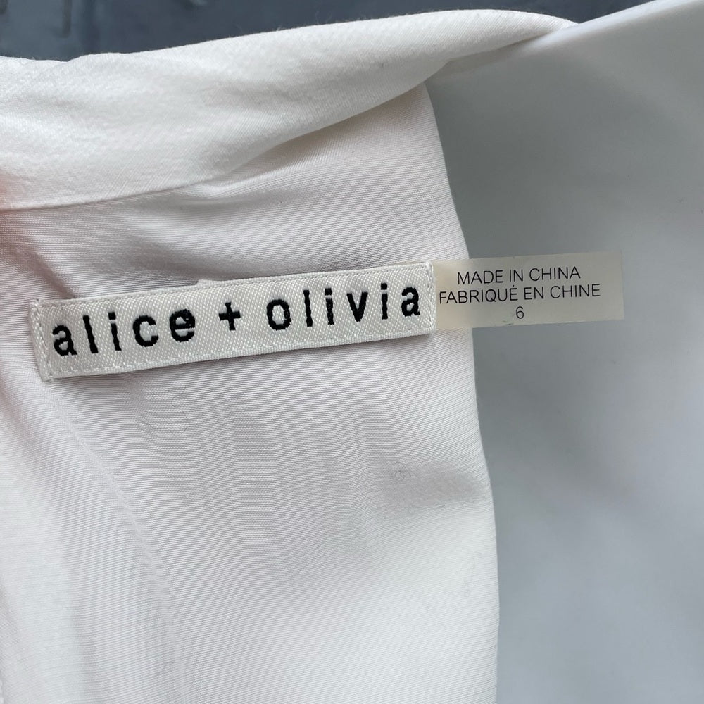 Alice + Olivia White Shirt Dress, size 6
