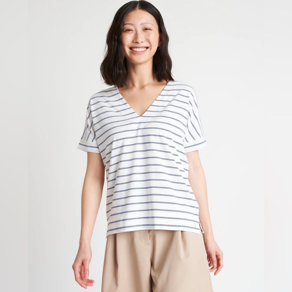 Kit & Ace Back to Front Striped Tee , size L