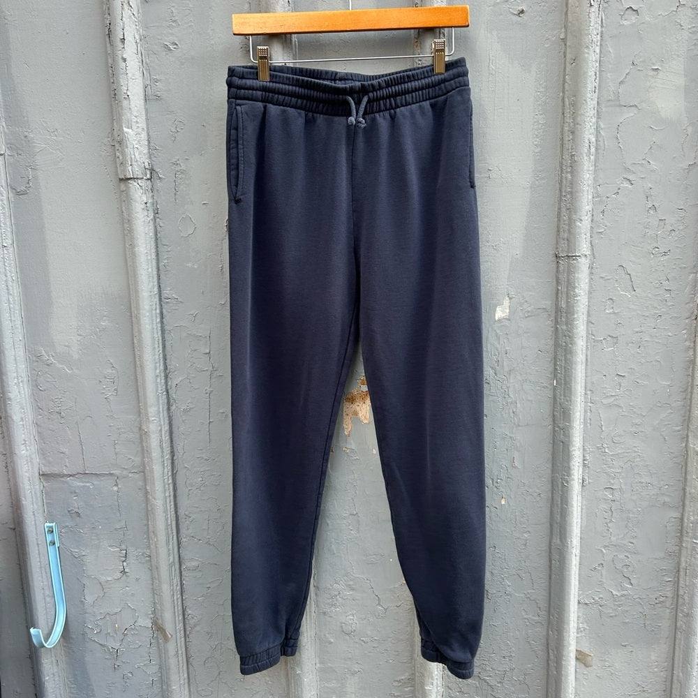 TNA Navy Cozy Fleece Boyfriend Sweatpants, size M