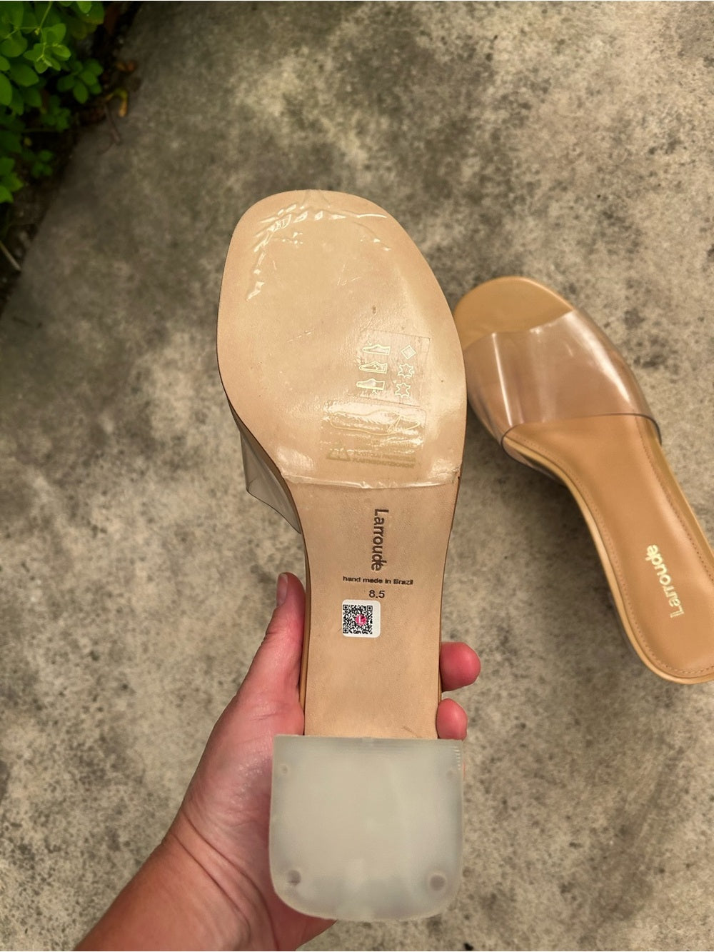 Larroude Jenn Lucite Sandal, BNWOB, size 8.5