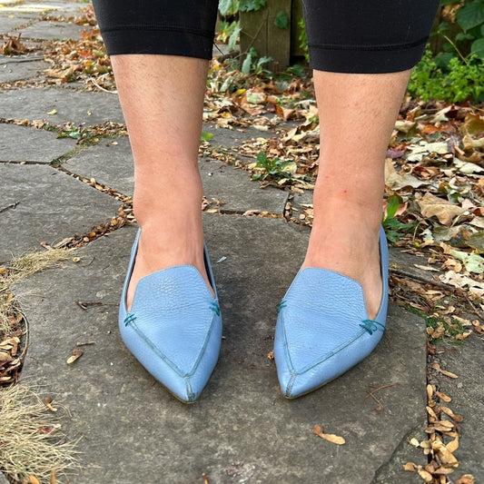 Nicholas Kirkwood Blue Beya Flat Loafer, size 38