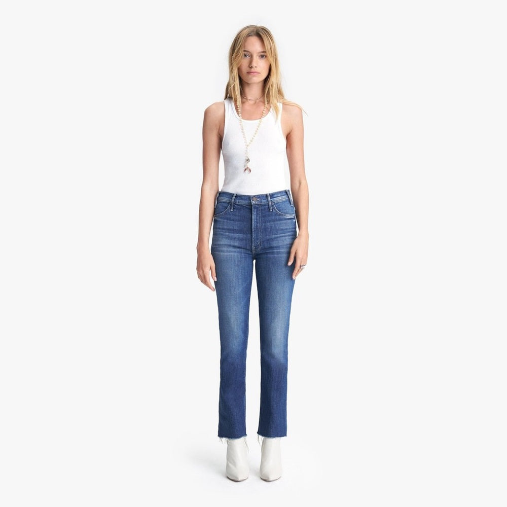 Mother The Hustler Ankle Fray Jeans, size 30