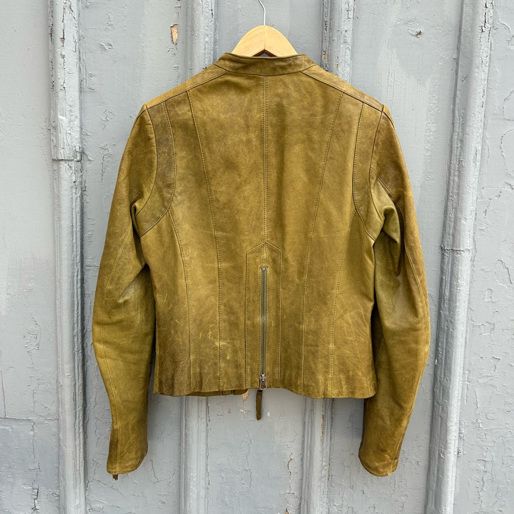 Danier tan leather moto Jacket, size xs