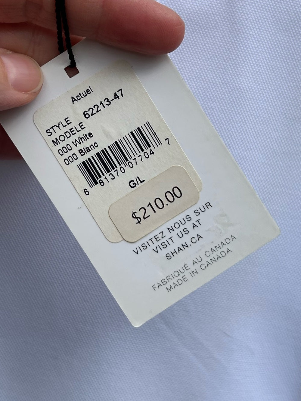 Shan Actuel Polo, white, BNWT, size L