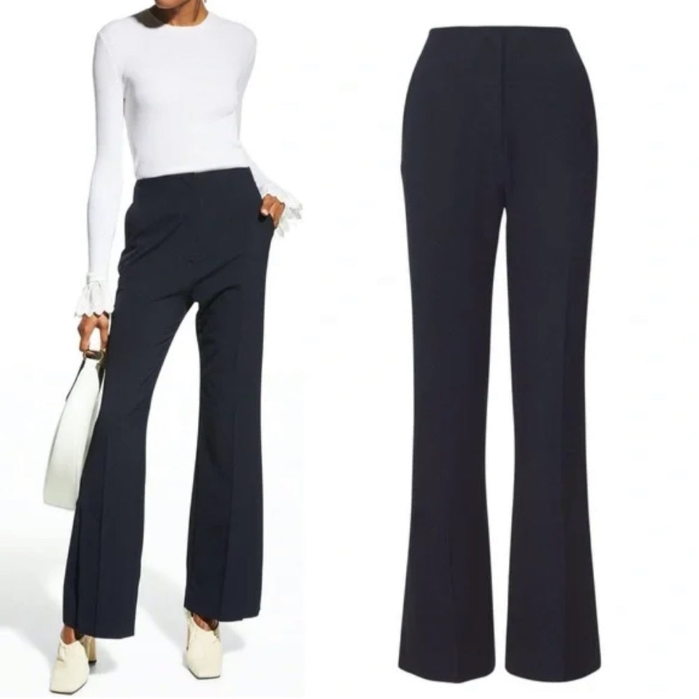 Nanushka Tulip Cady Flared Pants with Slit, size XL