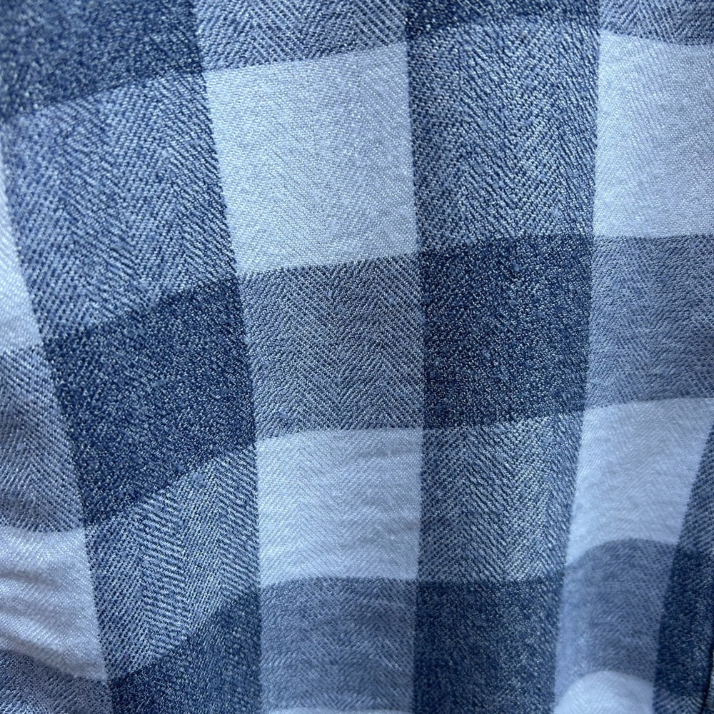 Rails Blue White Plaid Flannel button-down, small
