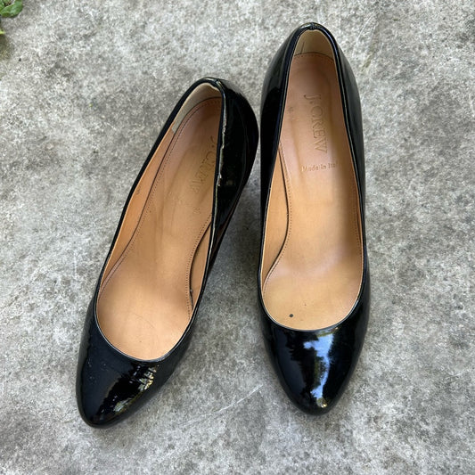 J. Crew Sylvia Patent Leather Wedges size 8.5