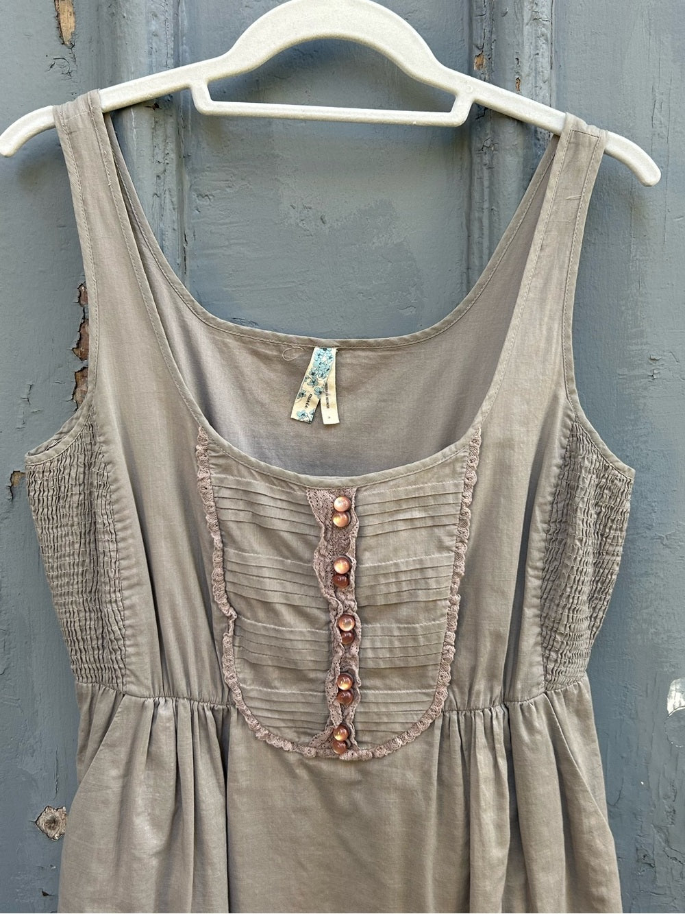 Anthropologie Maeve Grey Cotton sleeveless dress, Small