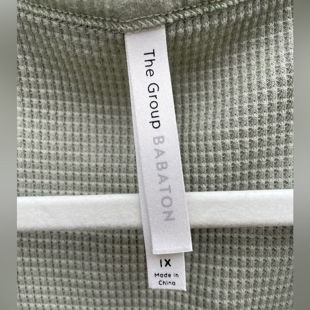 The Group by Babton tie-front thermal Sage Green, size 1X