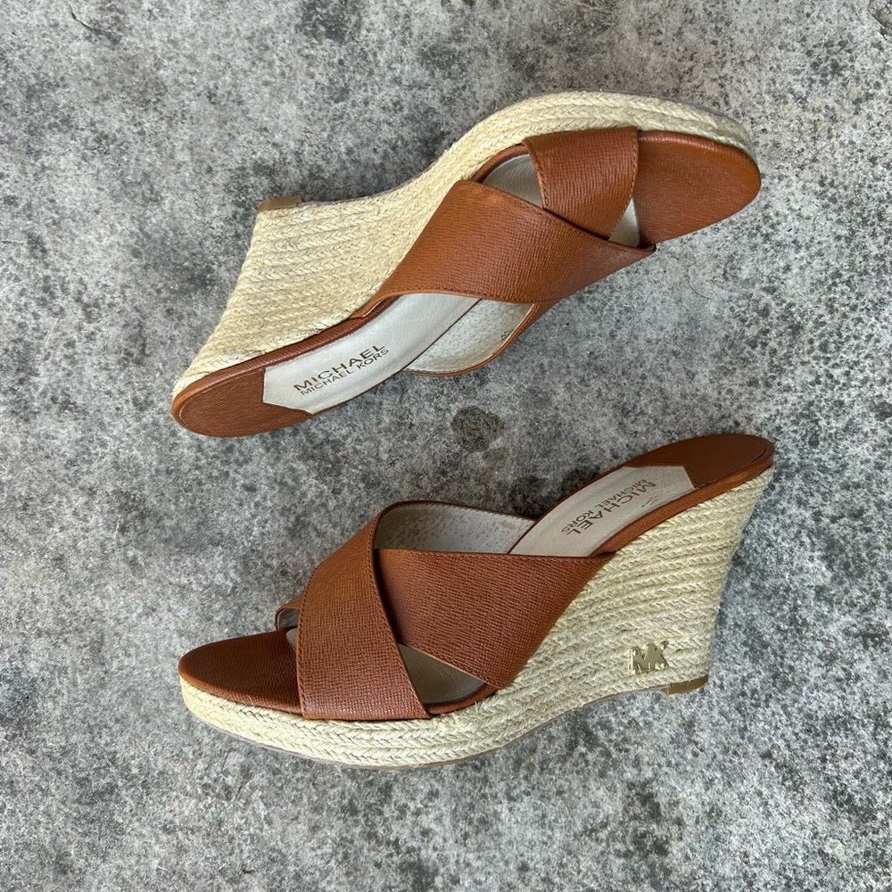 Michael Kors Wedge Espadrille Sandals, BNWOT, size 10