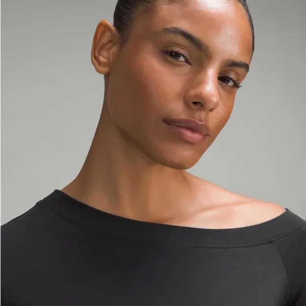 Lululemon Off-The-Shoulder Cotton T-Shirt, size approx M