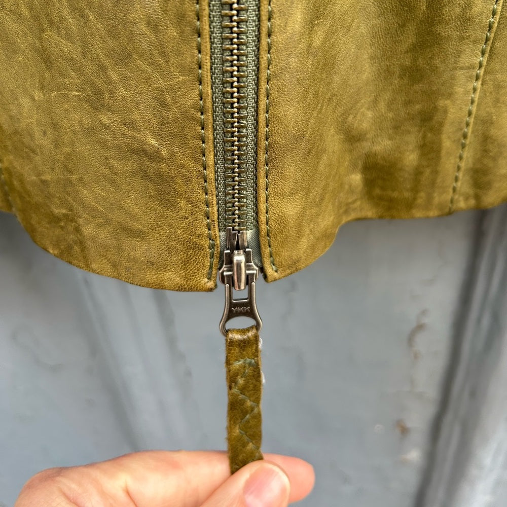 Danier tan leather moto Jacket, size xs