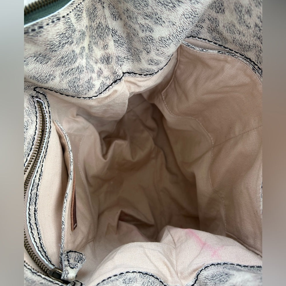 Liebskind Leather snakeskin hobo bag, 13.5”x 17”x 6.5”
