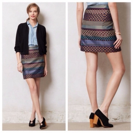 Maeve Multicolor Striped Pencil Skirt size 10
