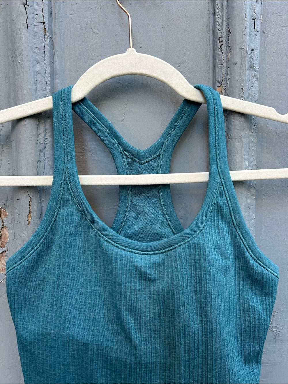 Lululemon Ebb to Street Tank Top, Teal Green, size 4