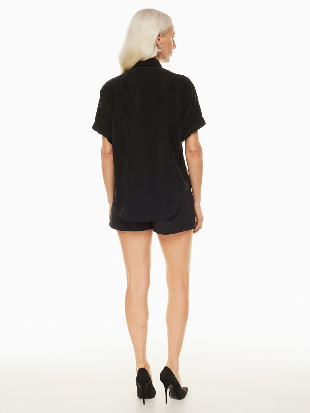 Babaton Black Tencel Hepburn Button down, size XS