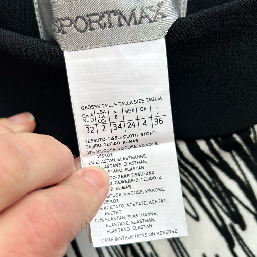 MaxMara SportMax Scribble Pants, size 2