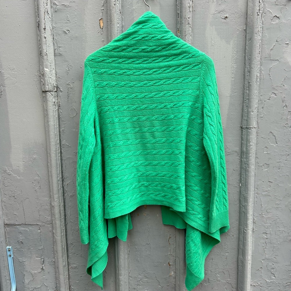 Lilly Pulitzer Cashmere Cable Knit Waterfall Cardigan, Size S/M