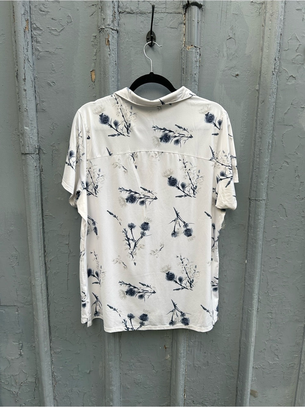 Puma blue and white floral golf polo, size XL